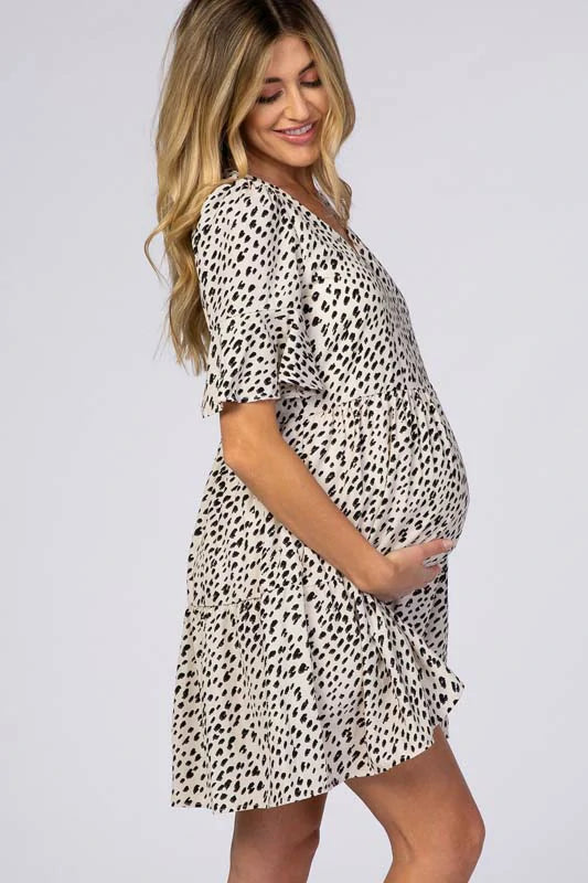 MATERNITY V-NECK DRESS