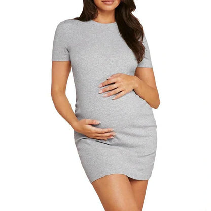 MATERNITY SOLID BODYCON DRESS