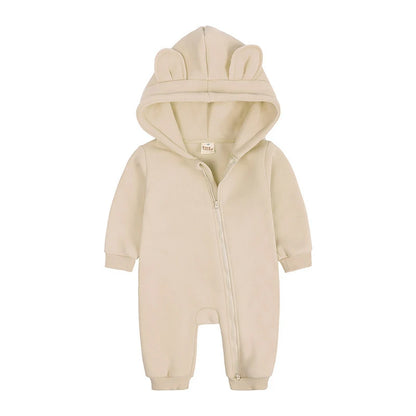 Newborn Bear Ear Hoodie Bodysuit