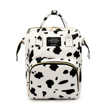 Cow Print Diaper Backpack