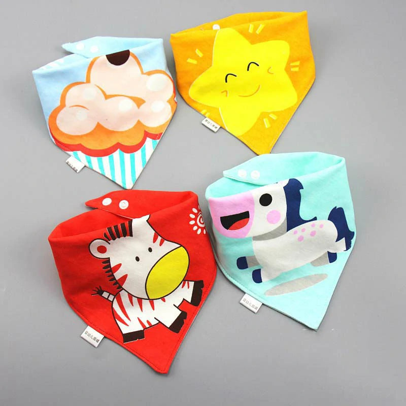 5Pcs Organic Baby Bandana Drool Bibs