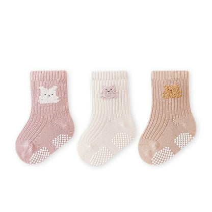 3 Pairs Baby Non-slip Indoor Walking Socks