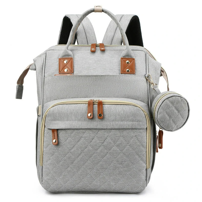 Grey Diaper Bag Backpack