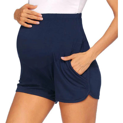 Solid Yoga Maternity Shorts