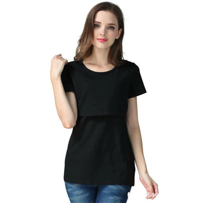 Maternity Short Sleeve Nursing T-Shirt