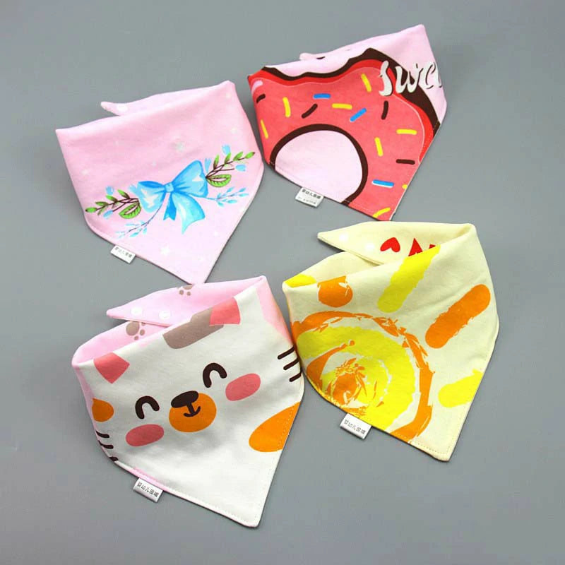 5Pcs Organic Baby Bandana Drool Bibs