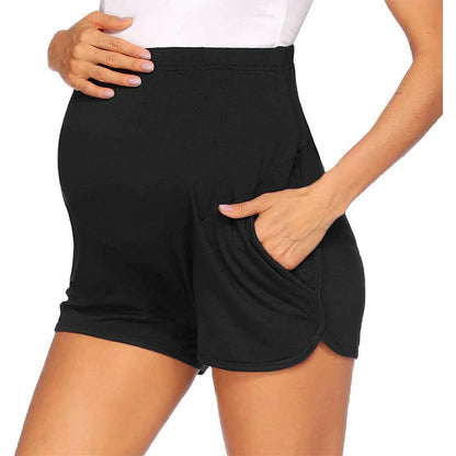 Solid Yoga Maternity Shorts