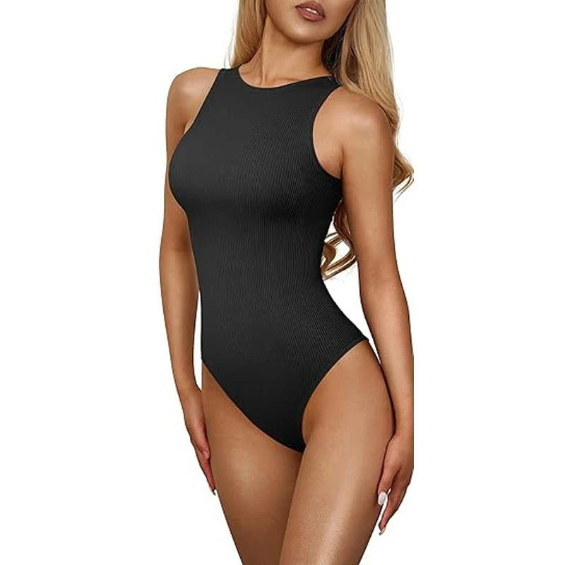 One Piece Sleeveless Halter Neck Bodysuits