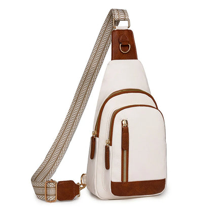 Retro PU Leather Chest Bag