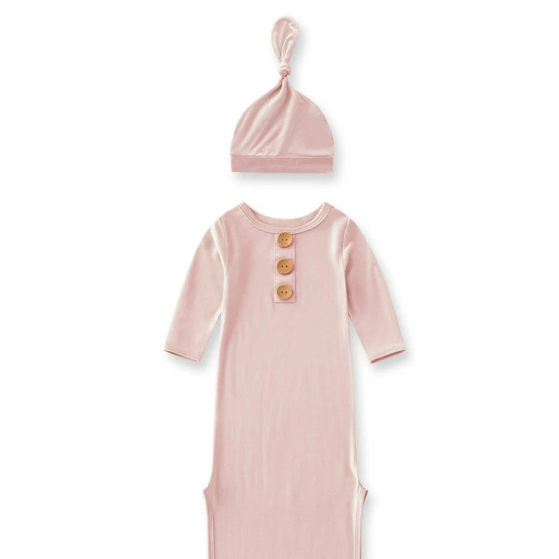 Bamboo Fiber Viscose Baby Pajamas + Hat