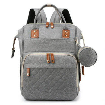 Grey Diaper Bag Backpack