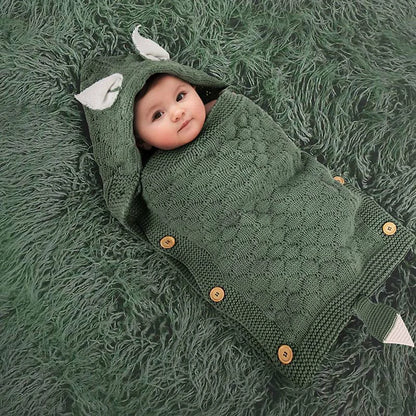 Baby Swaddle Blanket Knitted Sleeping Bag