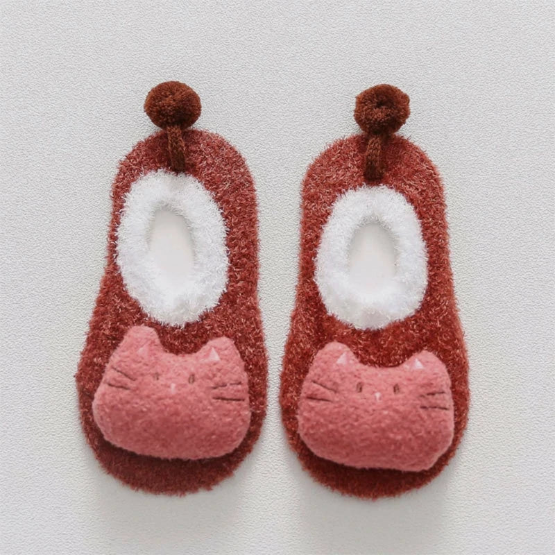 Baby Coral Velvet Indoor Slipper Socks