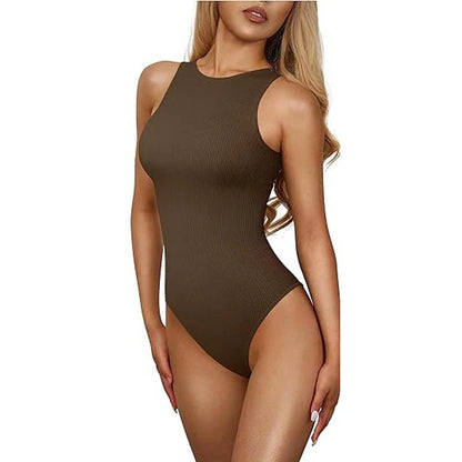 One Piece Sleeveless Halter Neck Bodysuits