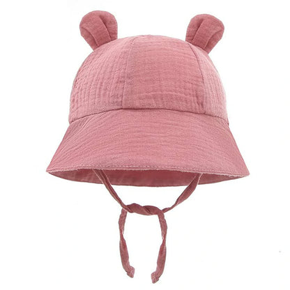 Baby Sun Hat- with Cute Bear Ears