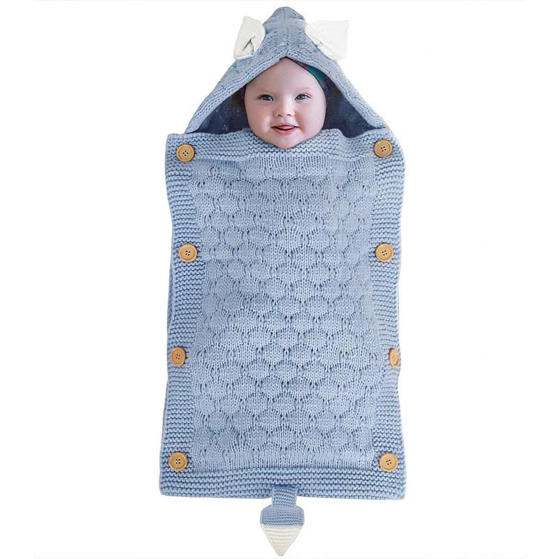 Baby Swaddle Blanket Knitted Sleeping Bag