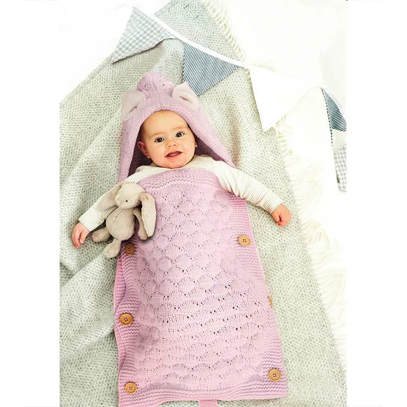 Baby Swaddle Blanket Knitted Sleeping Bag