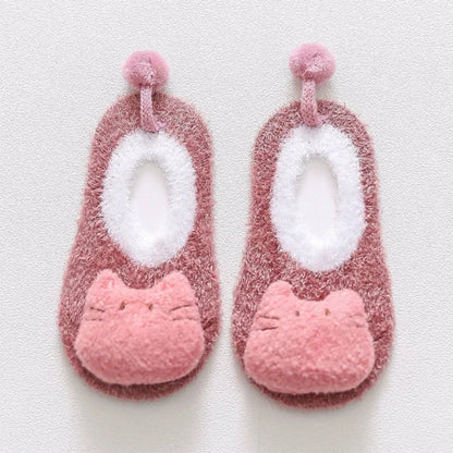 Baby Coral Velvet Indoor Slipper Socks