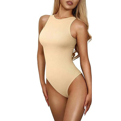 One Piece Sleeveless Halter Neck Bodysuits