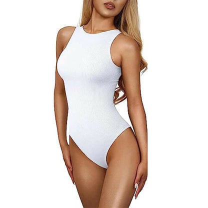 One Piece Sleeveless Halter Neck Bodysuits