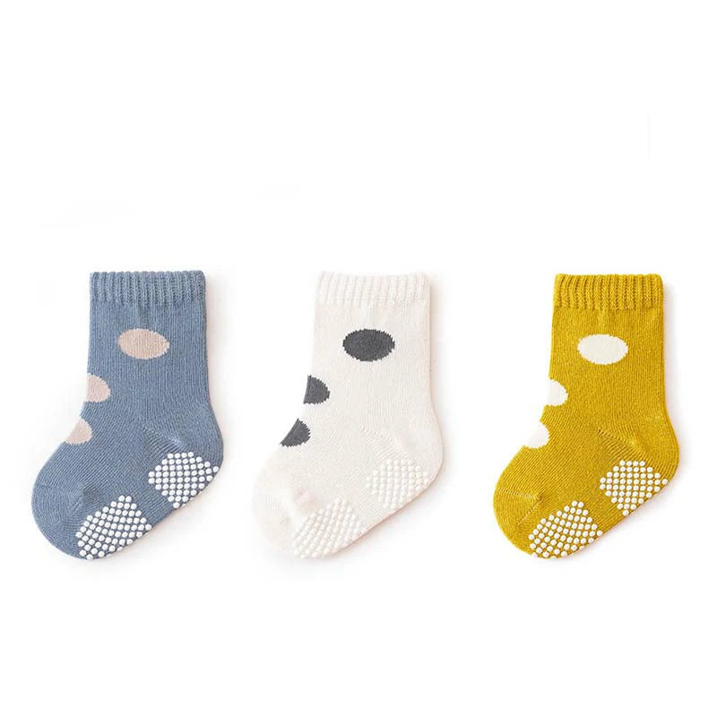 3 Pairs Baby Non-slip Indoor Walking Socks