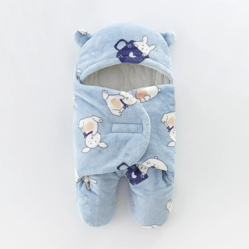 Infant Cartoon Flannel Swaddle Wrap