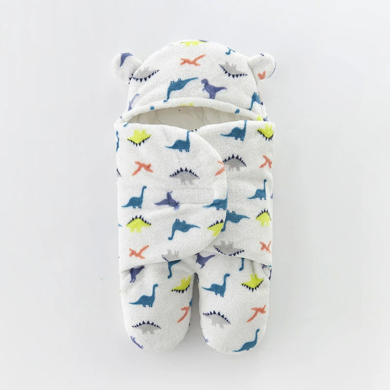 Infant Cartoon Flannel Swaddle Wrap