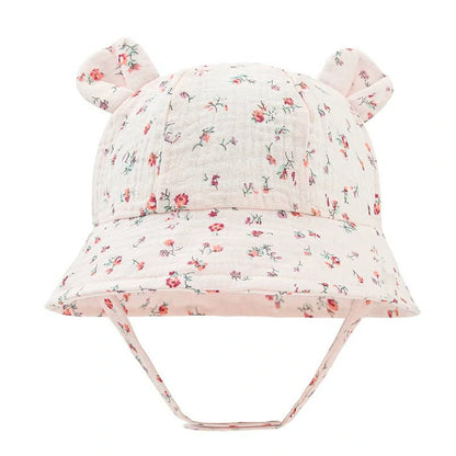 Baby Sun Hat- with Cute Bear Ears