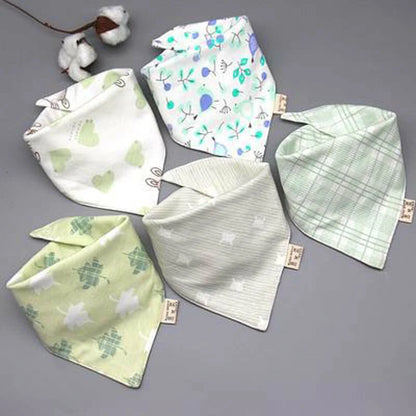 5Pcs Organic Baby Bandana Drool Bibs