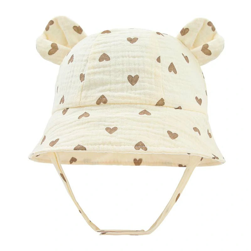 Baby Sun Hat- with Cute Bear Ears