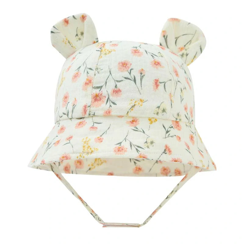 Baby Sun Hat- with Cute Bear Ears