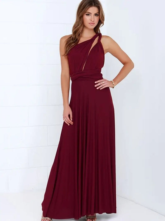 BURGUNDY SEXY MAXI DRESS