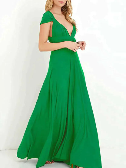 GREEN SEXY MAXI DRESS